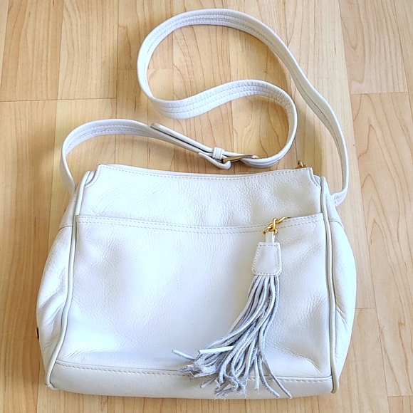 tiganello Handbags - Tignanello White Leather Crossbody Bag